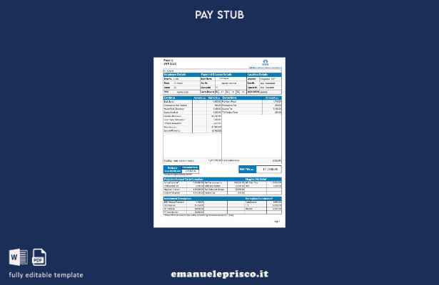 stile verificato Busta paga TATA Consultancy Services, modello di versione